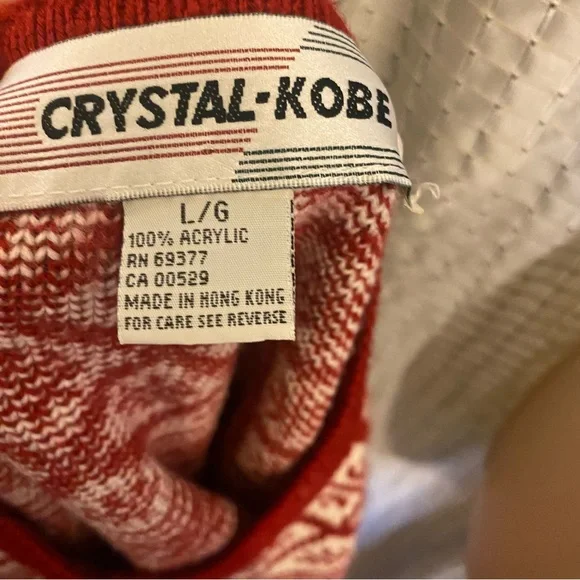 Crystal Kobe Womens Sweater Cardigan Nordic Winter Ski Icelandic Soft Large - Picture 8 of 12